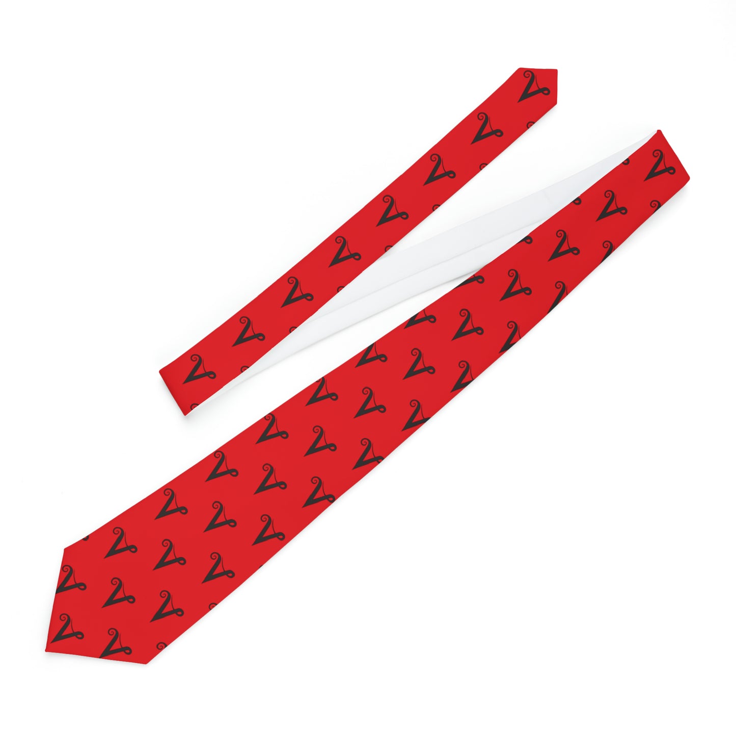 V logo monogram Necktie - Red