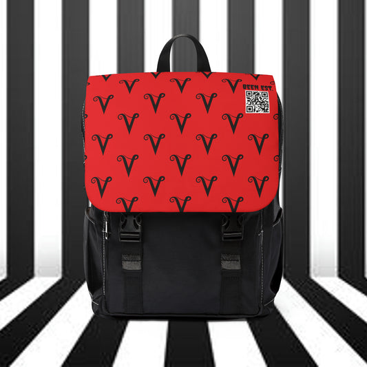 Vemon Time Red & Black Gothic Shoulder Backpack
