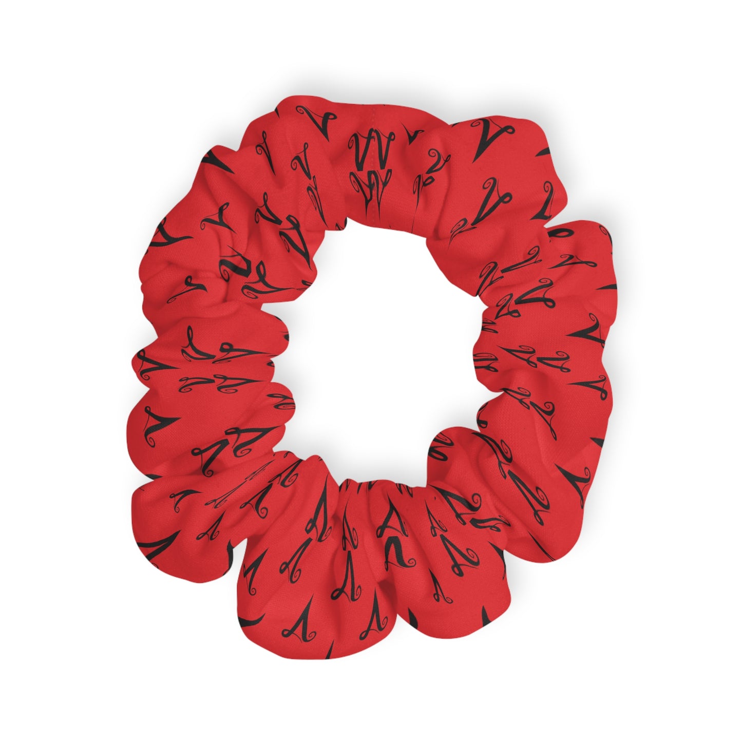 V logo monogram Scrunchie in red