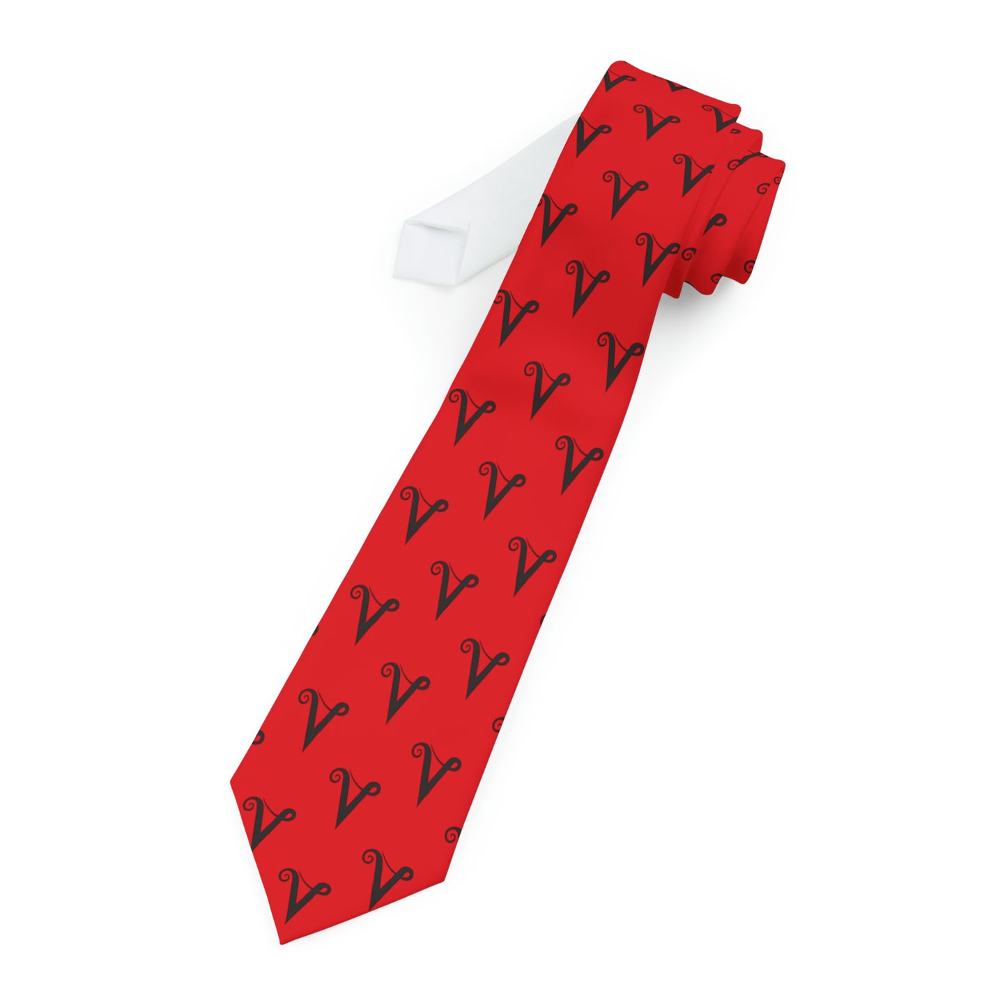 V logo monogram Necktie - Red