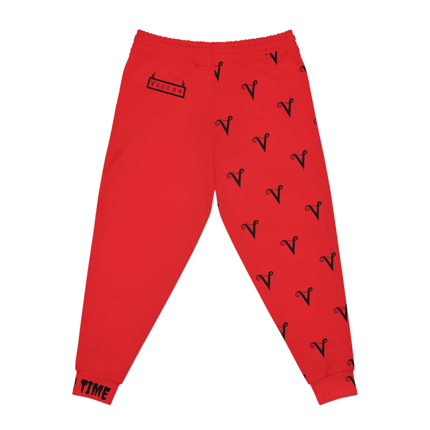 Red V Logo Athletic Joggers