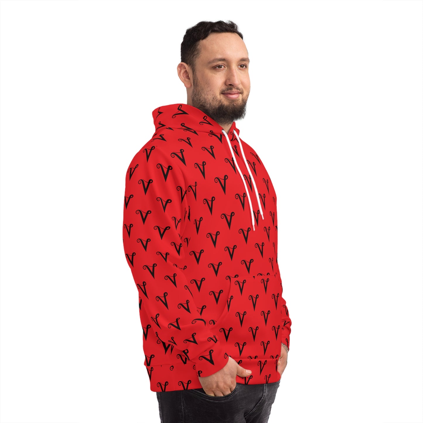 V Logo Unisex Hoodie